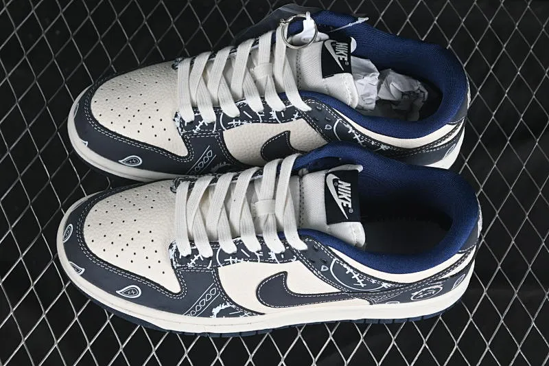 All Categories Nk SB Dunk Series Nk SB Dunk Low High-end Customized Low-top Shoes Nike SB Dunk Low Navy Grimace Cashew Flower Anniversary High-end Customized Low-top Casual Shoes KK1333-046